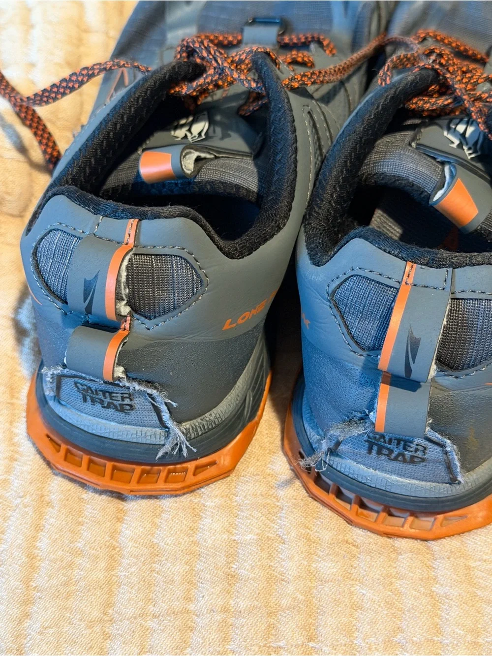 Altra Men's Gray and Orange Trail Sneakers